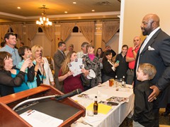 Former Dallas Cowboys great, Ed “Too Tall” Jones addressing the crowd at the annual West Texas Sports Banquet in Midland, TX.
