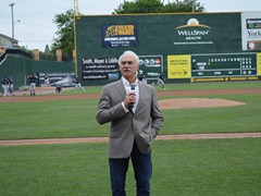 Rocky Bleier was the special guest at the York Revolution’s annual “Salute to Veteran’s Night.”