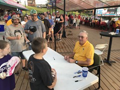 Baseball great, Kent Tekulve signing autographs during a ballpark appearance with the Altoona Curve