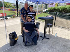 Clint Hurdle signs autographs as part of the Altoona Curve’s annual Faith Day Celebration